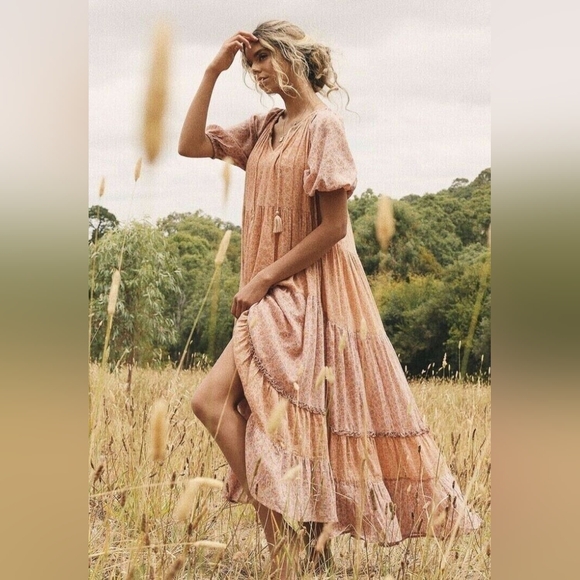 Spell Rae Gown in Peach - Picture 1 of 9